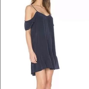 Joie Navy Cold Shoulder Mini Dress Size XS